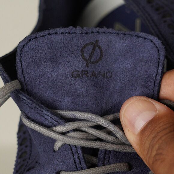 Cole Haan ZEROGRAND Wingtip Suede Oxford Shoes Mens 10.5 Blue Lace-Up Leather - Picture 13 of 13